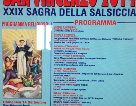 Manifesto festa San Vincenzo